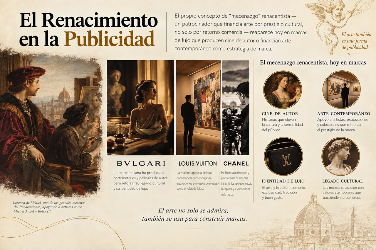Ejemplo de influencia del Renacimiento en la publicidad actual